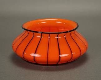 Loetz Art Deco striped glass vase