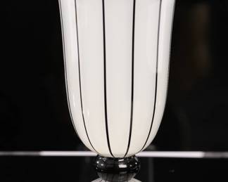 Loetz Art Deco striped glass vase