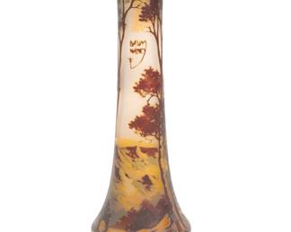Daum Nancy glass cameo vase