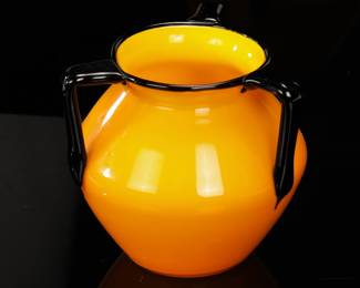 Art Deco Loetz tango glass vase