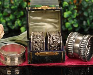 Antique Sterling silver Napkin Rings