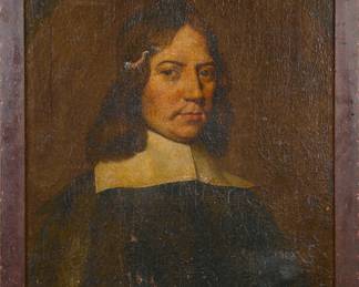 Old Master Dutch portrait of a gentleman oil/canvas Sitter John Milton