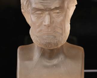 Gillander & Son Glass bust of A. Lincoln for World's Expo