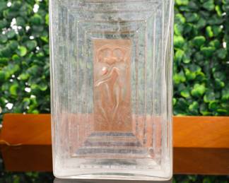 R. Lalique Crystal Duncan 2 figure perfume bottle