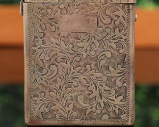 Victorian sterling silver card / cigarette case