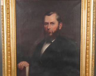 Portrait of British author Charles Stuart Parker oil/canvas painting