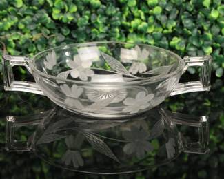 etched glass bowl