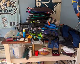 Life jackets of all sizes. Tube for back of boat or jet ski!!