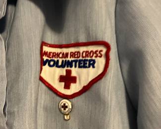 Patch  & pin on Red Cross uniform