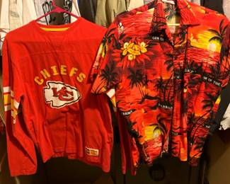 KC Chiefs shirt, Hawaiian rayon shirt