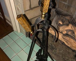 Victorian fire tools set
