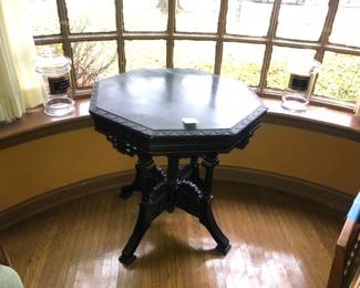 Handsome Victorian parlor table purchased from an old home in the neighborhood many years ago