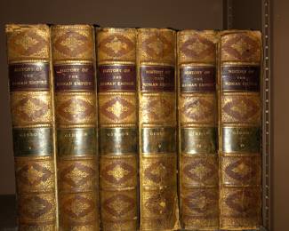 Leather set of History of the Roman Empire, from the library (Ex Libris) Samuel Mather
