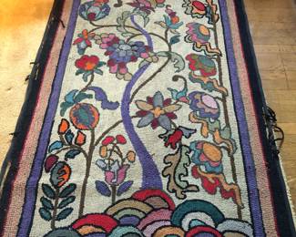 1932 hooked rug needing TLC