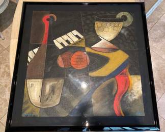 Happy Hour Surrealist Modern Art On Paper Media Signed