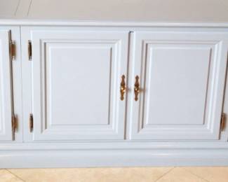 Blue Gray Painted MediaStorage Cabinet
