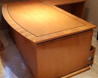 Large L Shaped Oak Corner Desk