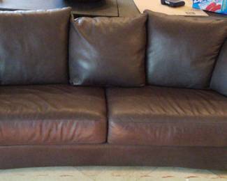 Dark Brown Leather Sofa
