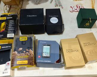 Assorted phones and accessories
