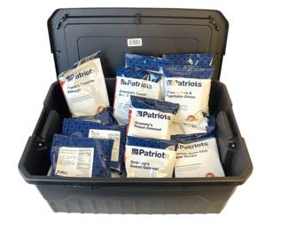 TEWA800 4Patriots Survival Meals 35 assorted meal kits in a variety of meal flavors.
