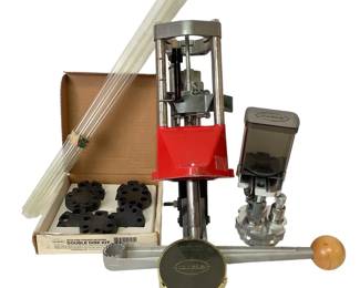 TEWA208 Lee Progressive 1000	All the parts look to be included but can't confirm. Comes with original box was has some wear to it. Comes with a box of Lee auto powder measure double disk kit.
