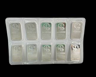 TN37 Ten Sealed NW Territorial 1 Troy Ounce Silver Bars