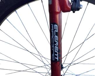 BRDA509 Mongoose Mountain Bike 26" Mongoose bike with Element Racing shocks, Shimano twist grip shifters. Bike has like new tires and bike has no rust.
