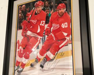 Detroit Signed Red Wing Art 