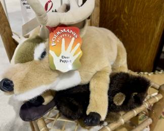 Many stuffed Animals with tags