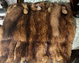 Mink Pelts Hand Muff Antique