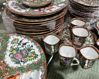 Lg Set Rose Medallion Antique China Sold as (1) set / Antique