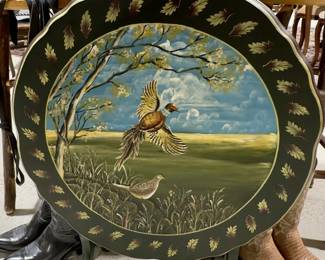 Painted Tilt Table / Pheasant