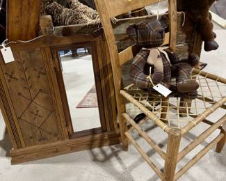 Mirrors , Rawhide Strung Chair etc