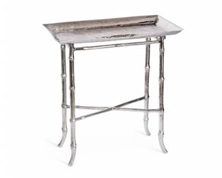 Regina Andrew Nickel Bamboo Tray Table