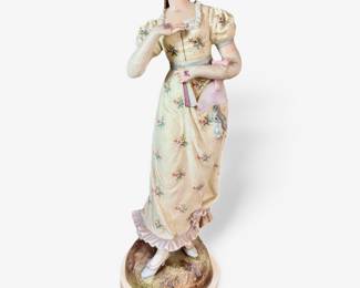 20th c. Early Rococo Figurine Lamp