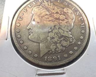 1891 S Morgan Silver Dollar