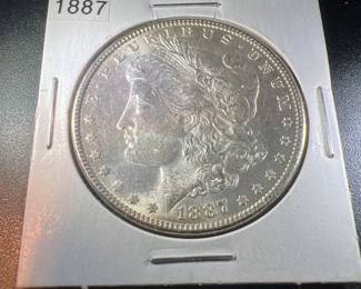 1887 Morgan Silver Dollar
