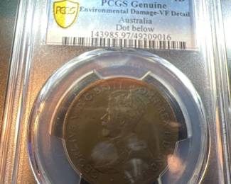 1919 M Australia Dot Below