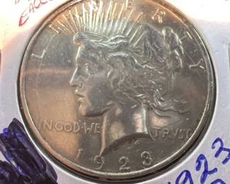 1923 D Peace Silver Dollar