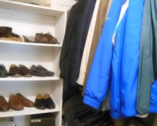 mens clothes, suits and shoes