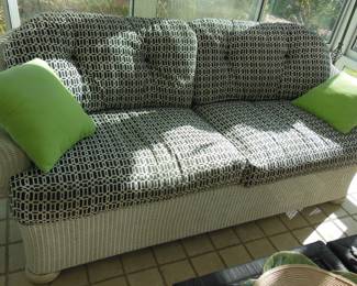 real wicker sofa