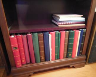 vintage collection of stamps in binders