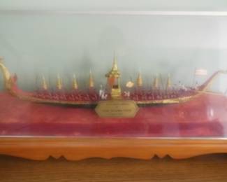 viking boat model  in case