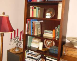 free standing book case  vintage books