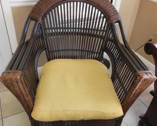 wicker and cane chair