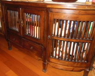 semi circle storage cabinet