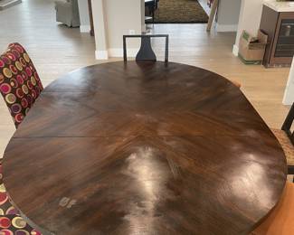 Oval wood dining table 