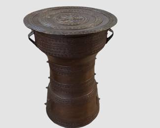 Bronze rain drum accent table (small)