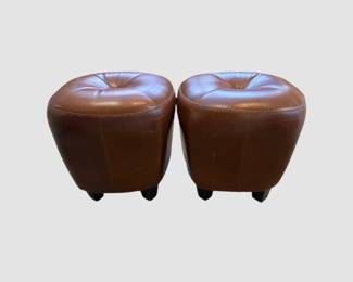 Leather foot stools