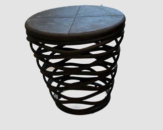 Indoor/outdoor metal accent table